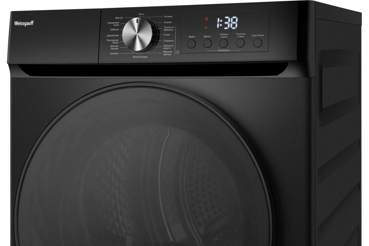 Сушильная машина Weissgauff WD 6010 Heat Pump Matt Black