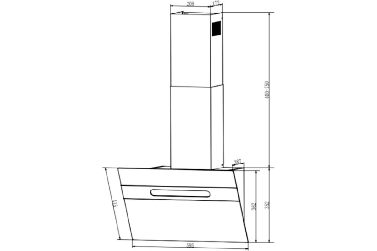 Кухонная вытяжка Franke STERLING 60 BK, черный