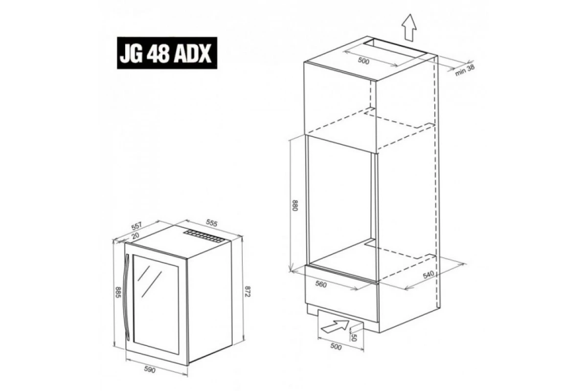 Винный шкаф IP Industrie JG 48 ADX