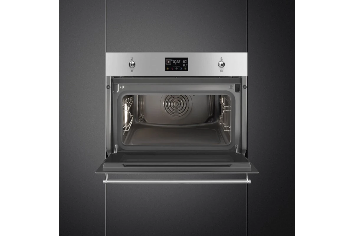 Компактный духовой шкаф с пароваркой Smeg SO4302S3X