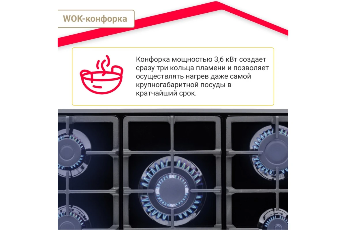 Варочная поверхность газовая Simfer H90W51B572