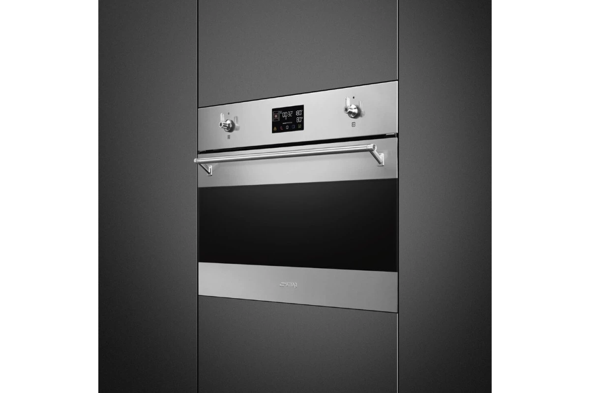Компактный духовой шкаф с пароваркой Smeg SO4302S3X