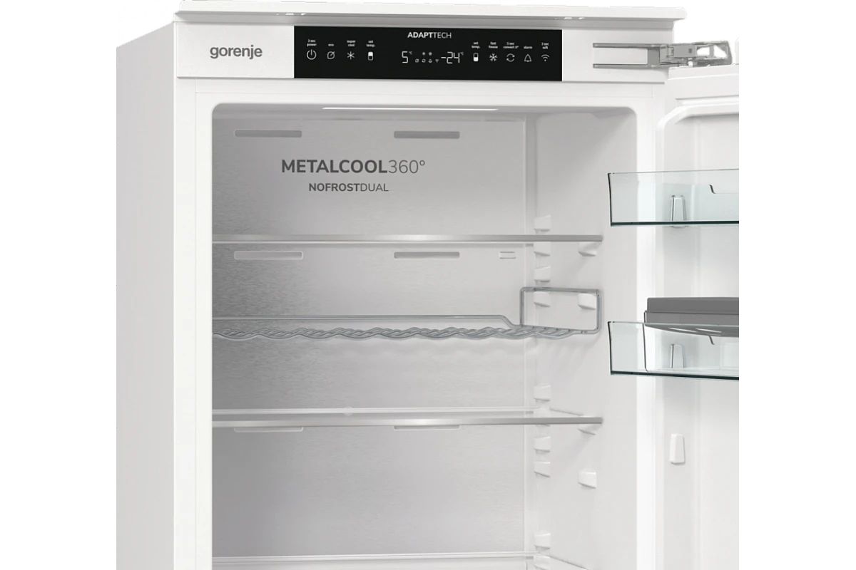 Встраиваемый двухкамерный холодильник Gorenje NRKI517E82WF