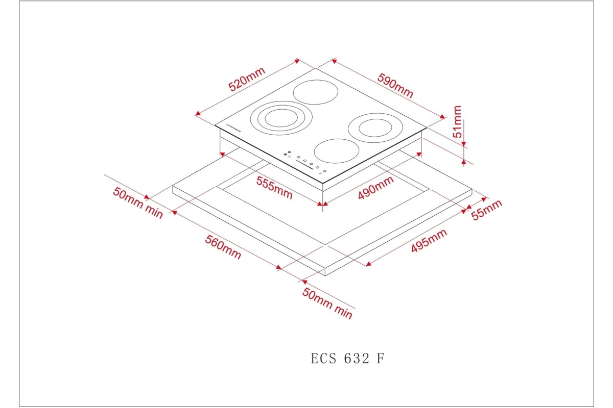 Электрическая варочная панель Kuppersberg ECS 632 F