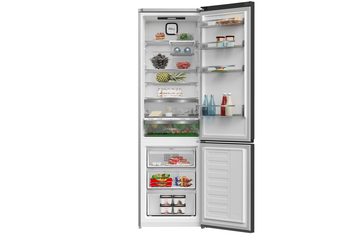 Холодильник с нижней морозильной камерой Grundig GKPN66930FXD