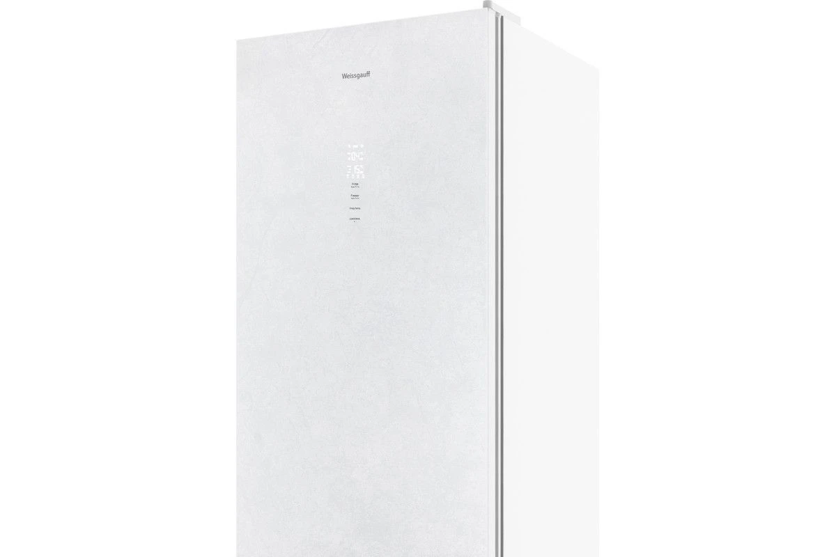 Отдельностоящий холодильник с инвертором Weissgauff WRK 2000 Total NoFrost Inverter White Rock Glass