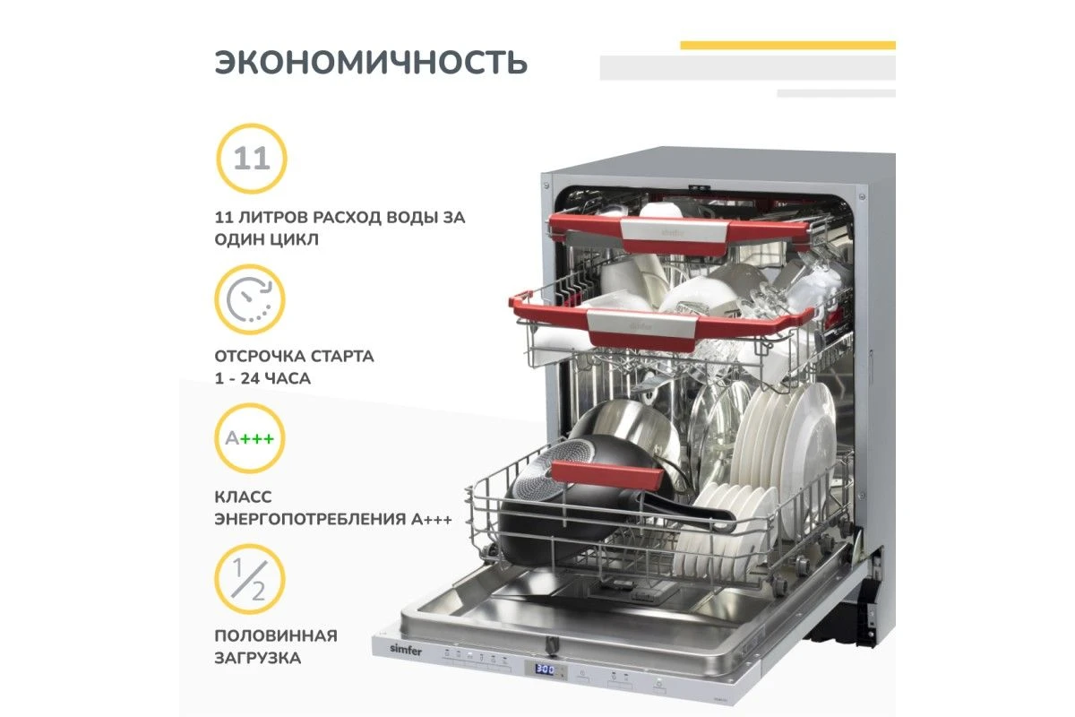 Встраиваемая посудомоечная машина Simfer DRB6603