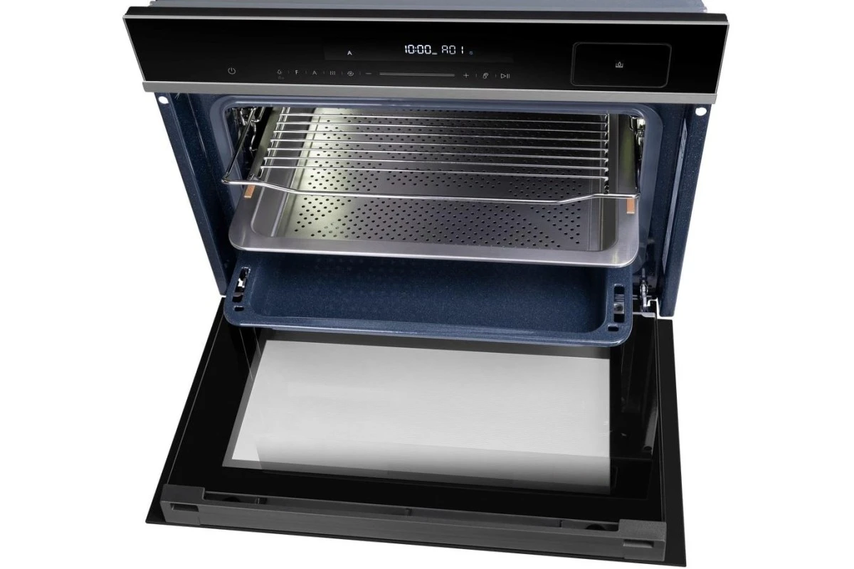 Компактный духовой шкаф с паром Maunfeld MCMO5016STGB