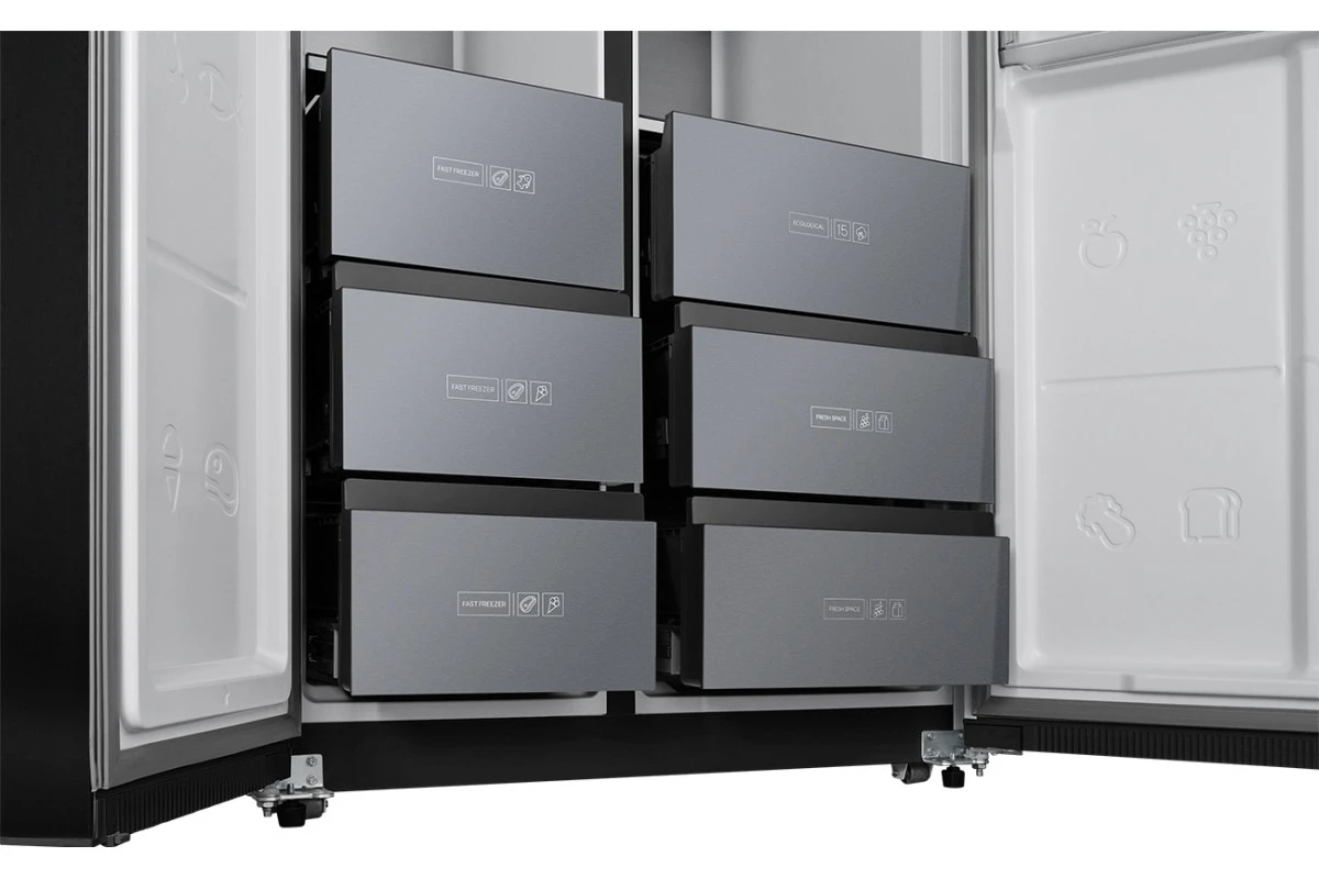 Отдельностоящий холодильник с инвертором Weissgauff WSBS 590 BG NoFrost Inverter Premium