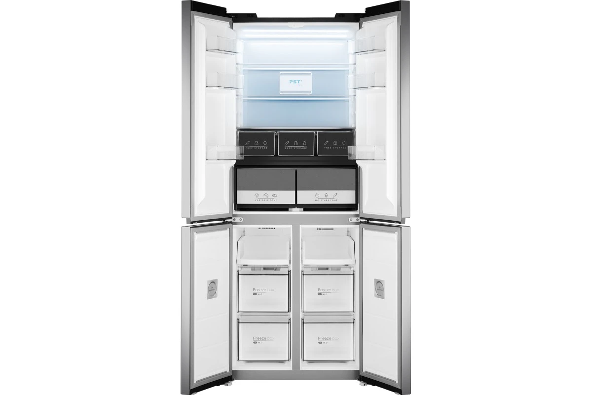 Отдельностоящий холодильник с инвертором Weissgauff WCD 480 Total NoFrost Inverter Silk Inox Built-in