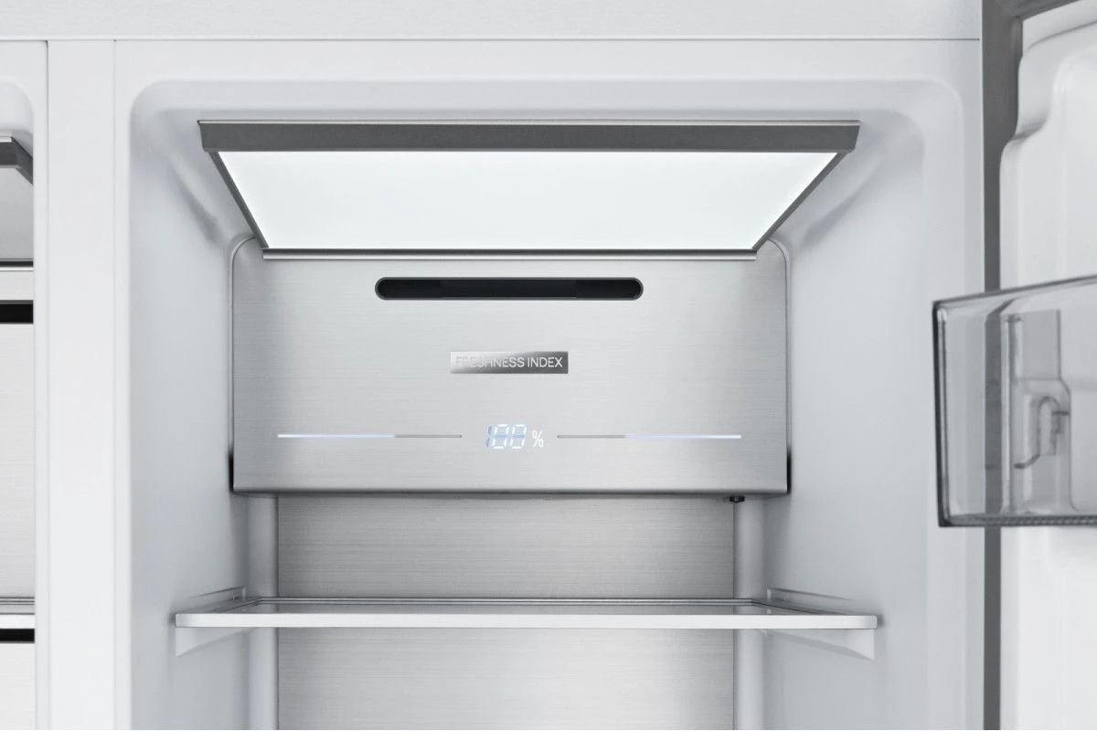 Отдельностоящий холодильник с инвертором Weissgauff WSBS 590 NoFrost Inverter Premium Dark Grey Glass