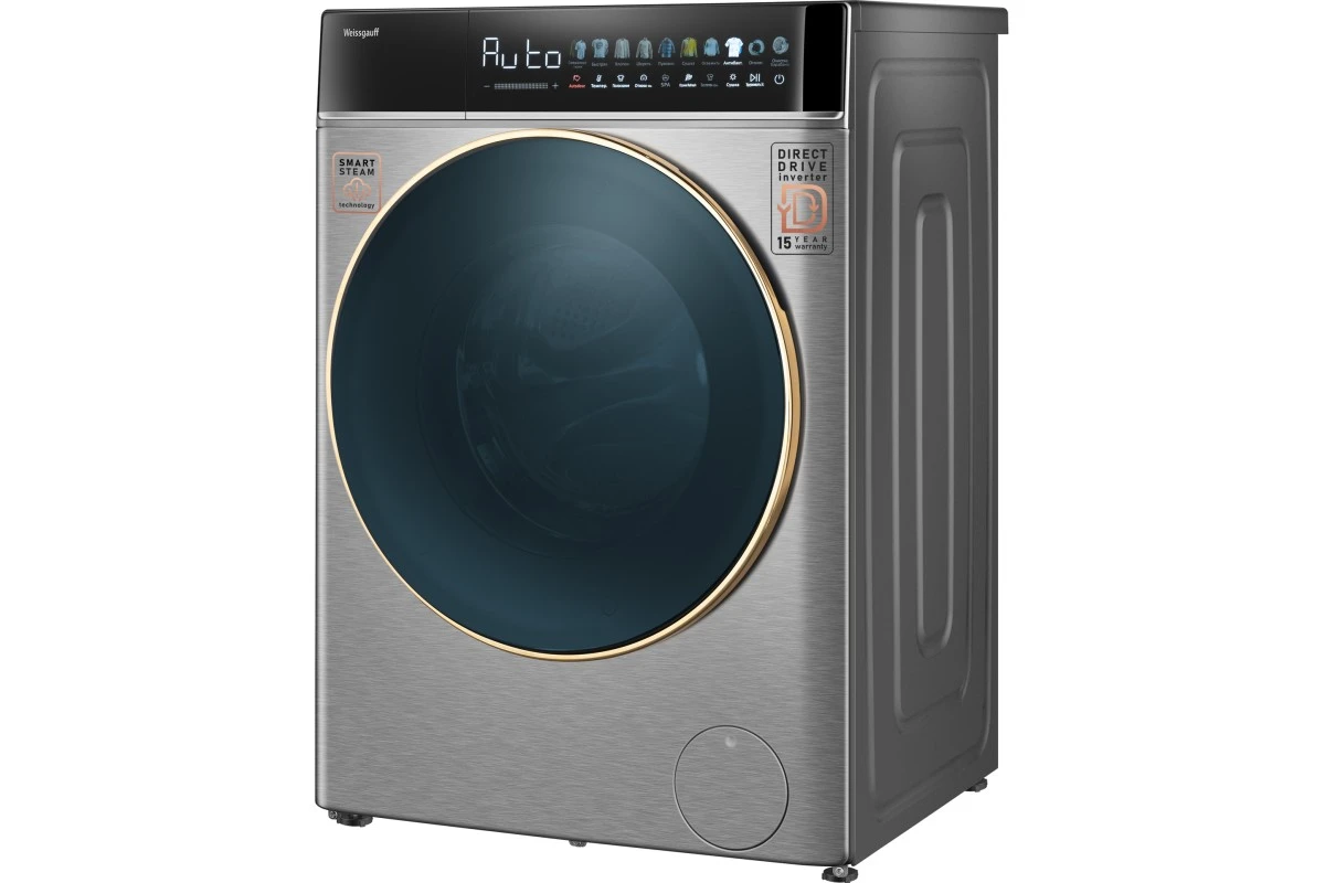 Стиральная машина с сушкой Weissgauff WMD 58411 Direct Drive Inverter Premium Steam Steel