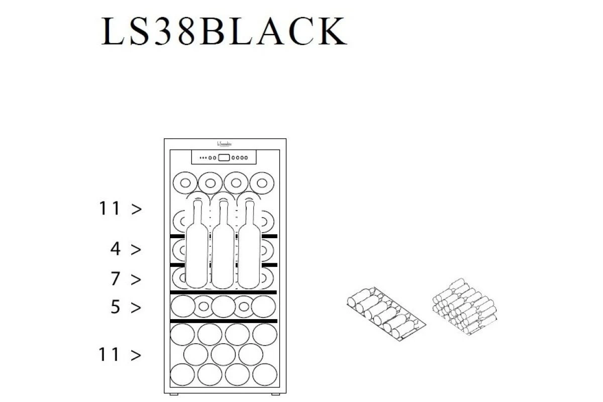 Винный шкаф La Sommeliere LS38BLACK