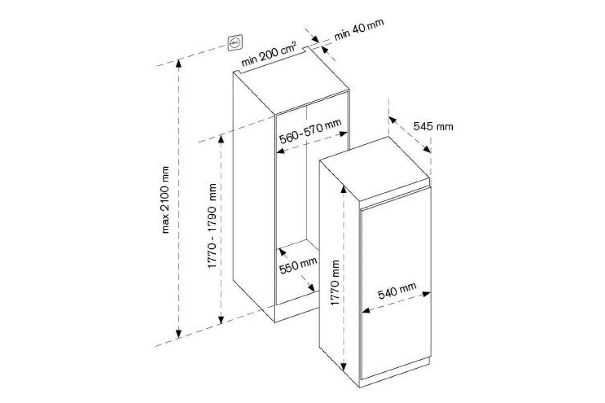 Встраиваемый морозильник Bertazzoni FRZ603UBNPTC/20