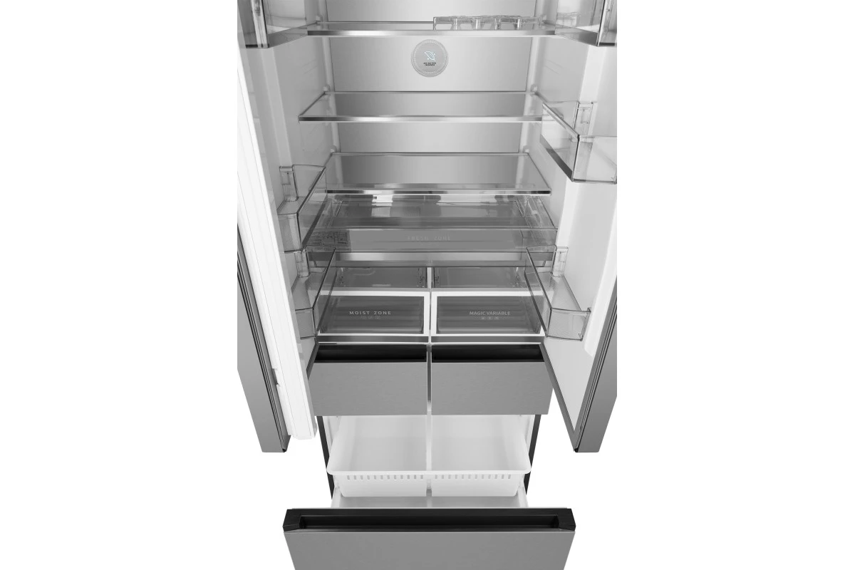 Отдельностоящий холодильник Weissgauff WFD 450 Built-in Inverter NoFrost Inox