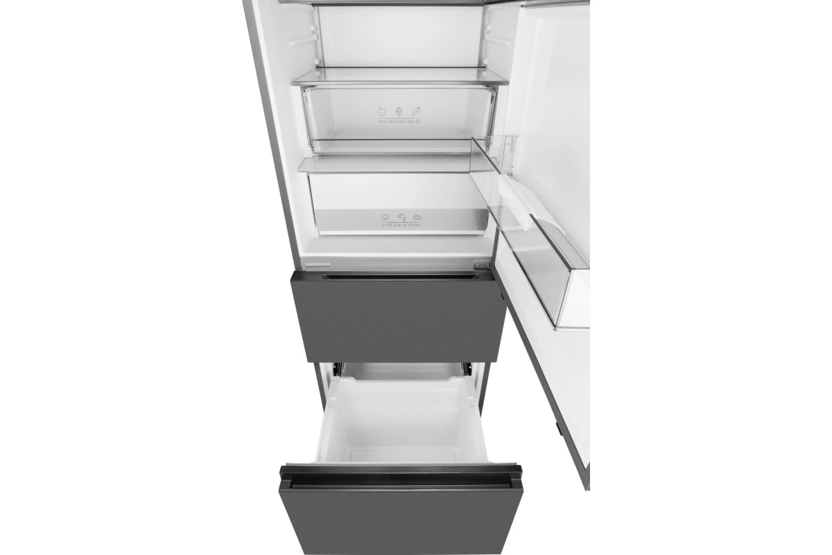 Отдельностоящий холодильник Weissgauff WFD 450 Total NoFrost Inverter Dark Grey Built-in