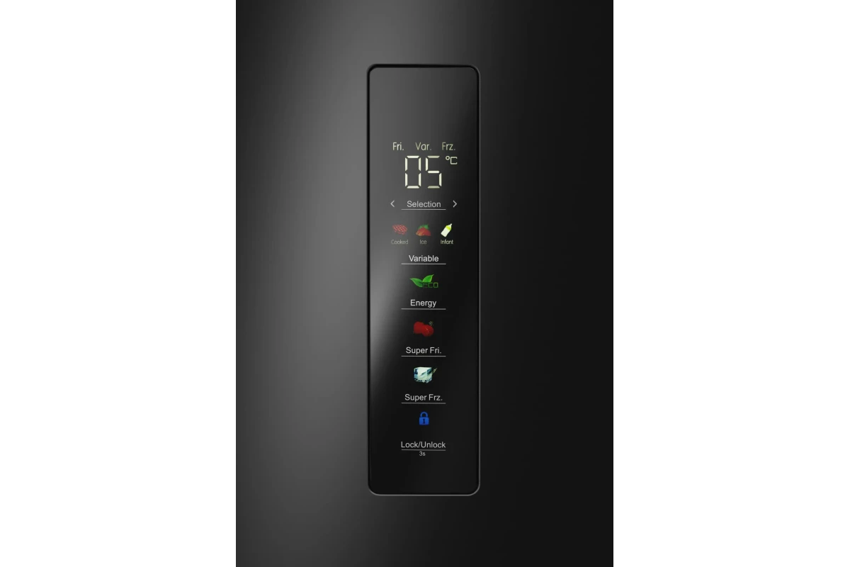 Мнококамерный холодильник Meferi MFR83BLACK IX