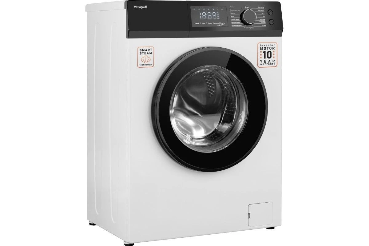 Cтиральная машина с инвертором и паром Weissgauff WM 45127 Inverter Steam Touch