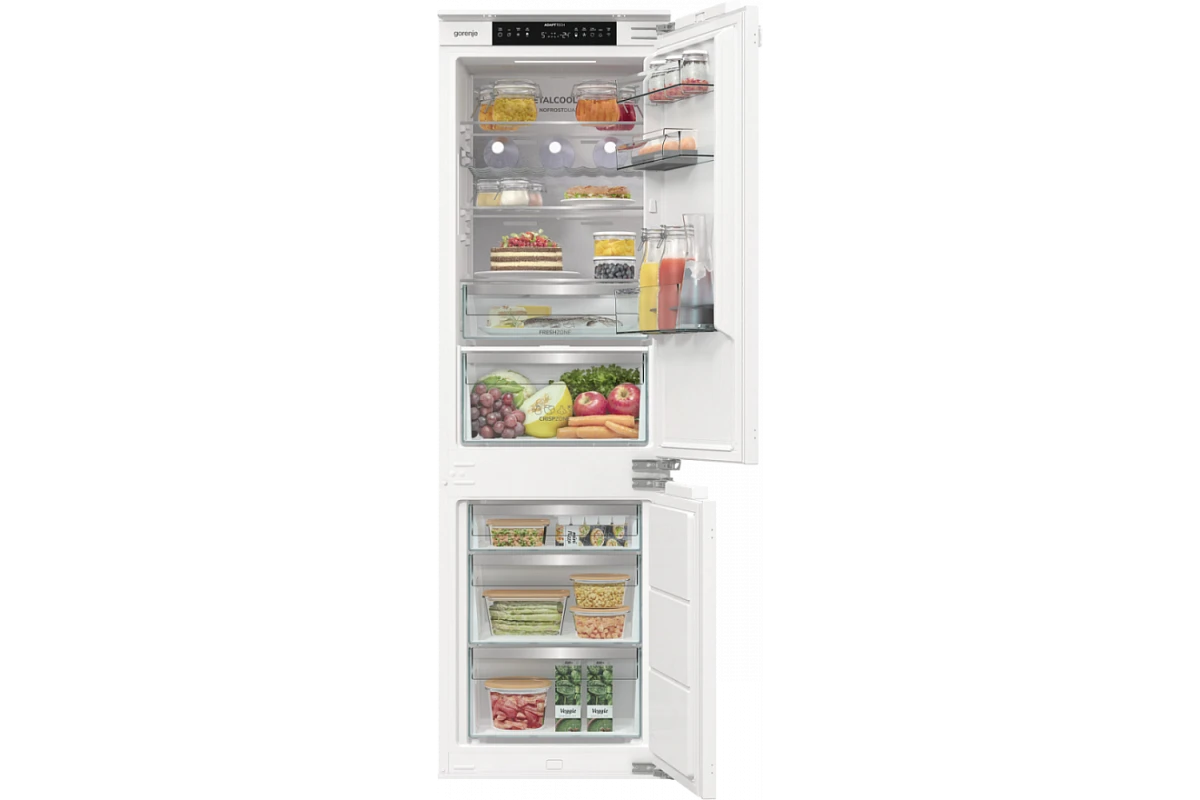 Встраиваемый двухкамерный холодильник Gorenje NRKI517E82WF