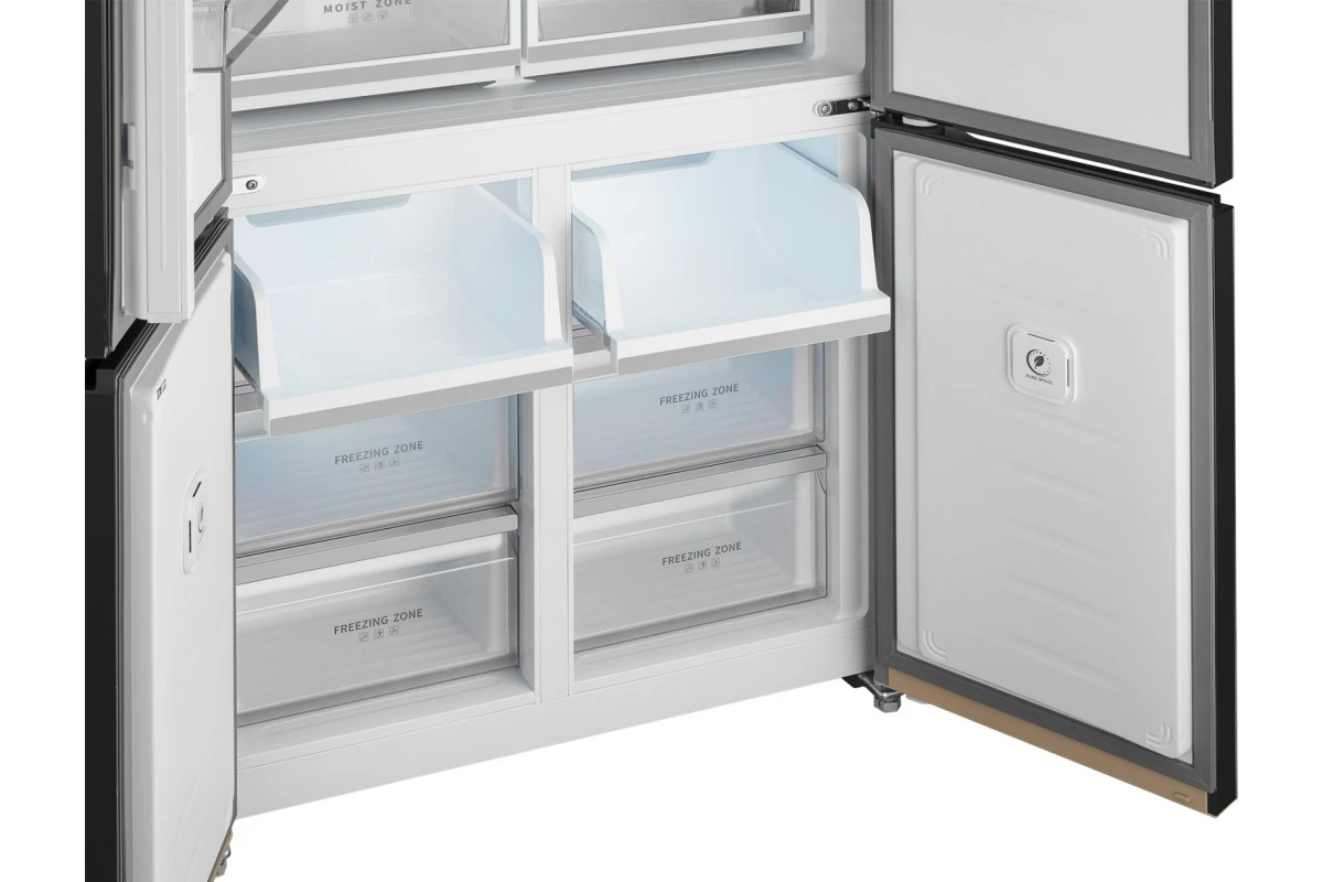 Отдельностоящий холодильник с инвертором Weissgauff WCD 510 Built-in Inverter NoFrost Сhampagne Glass