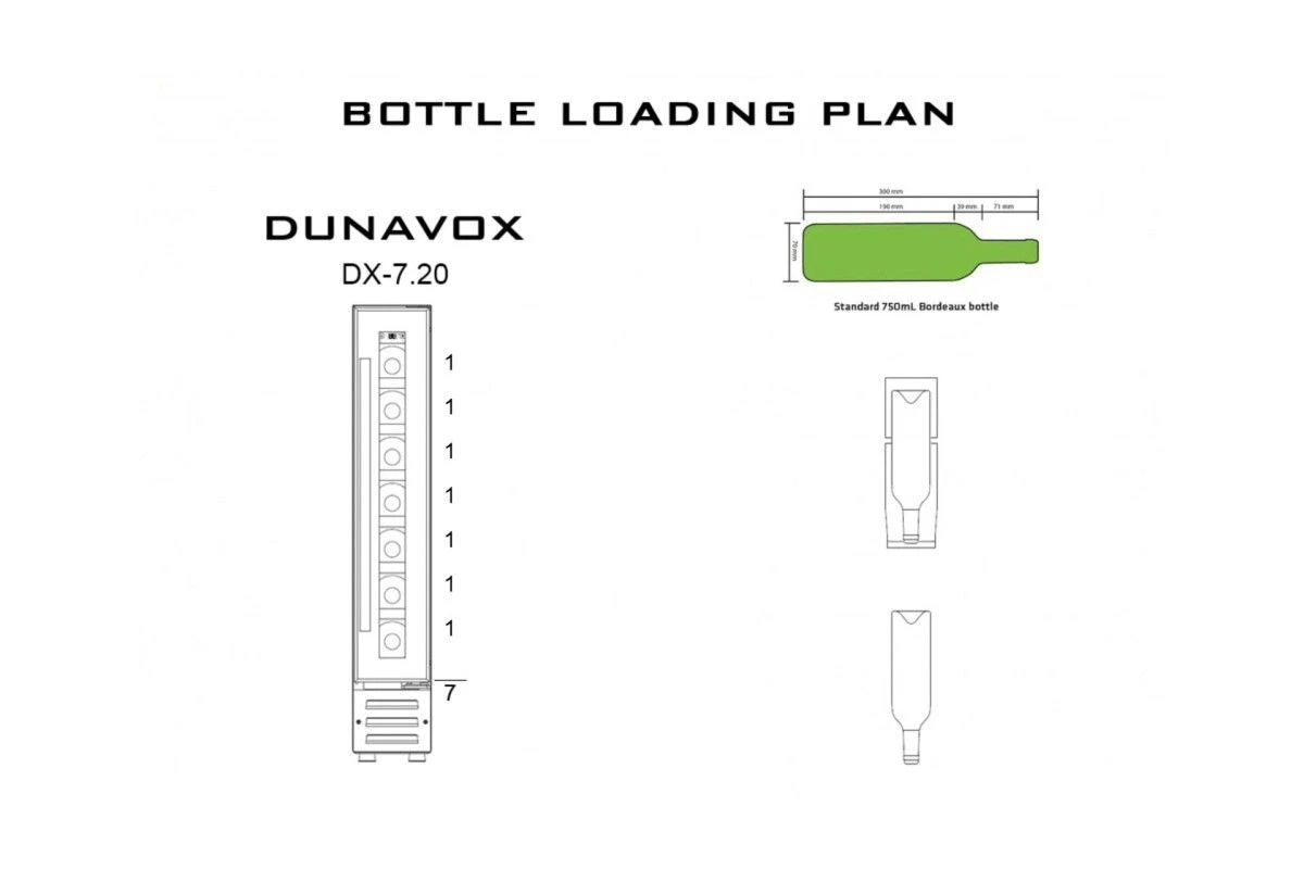 Винный шкаф Dunavox DX-7.20BK/DP