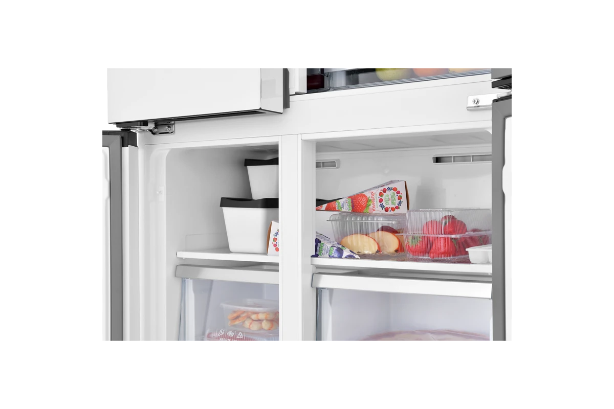 Холодильник Cross Door ZUGEL ZRCD430W, белое стекло