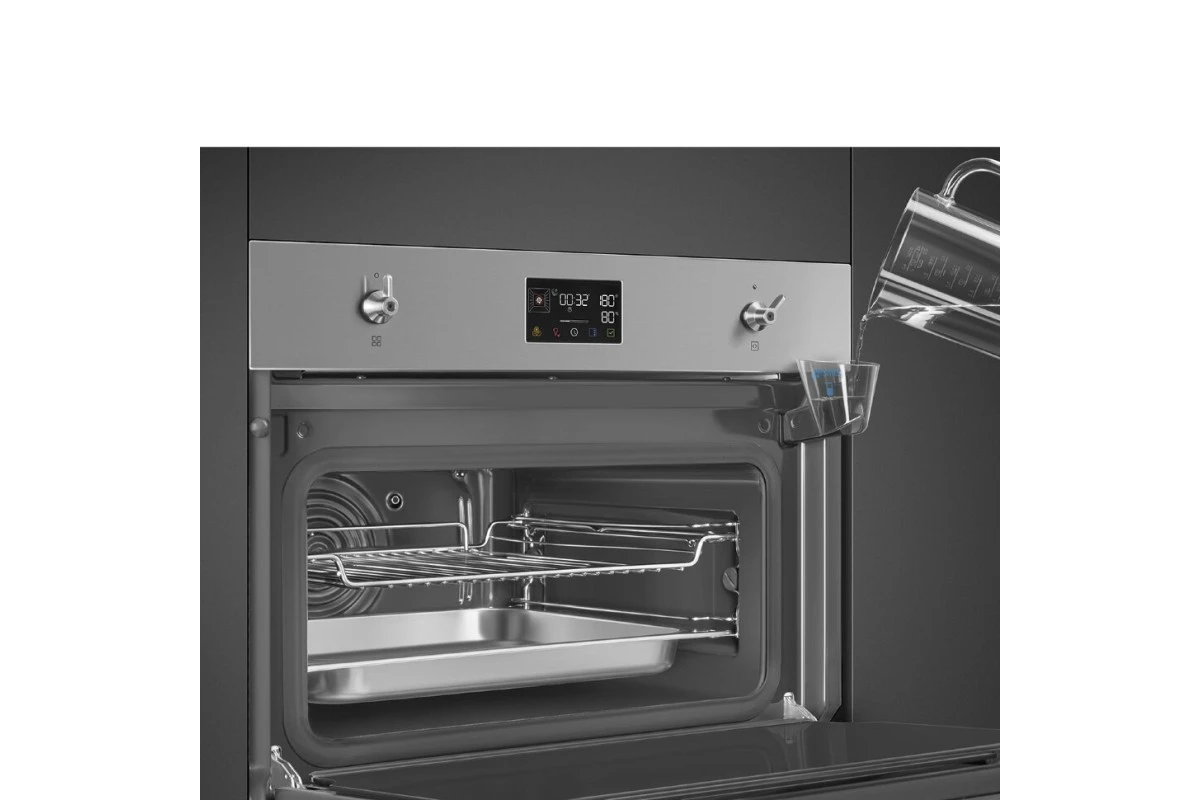 Компактный духовой шкаф с пароваркой Smeg SO4302S3X