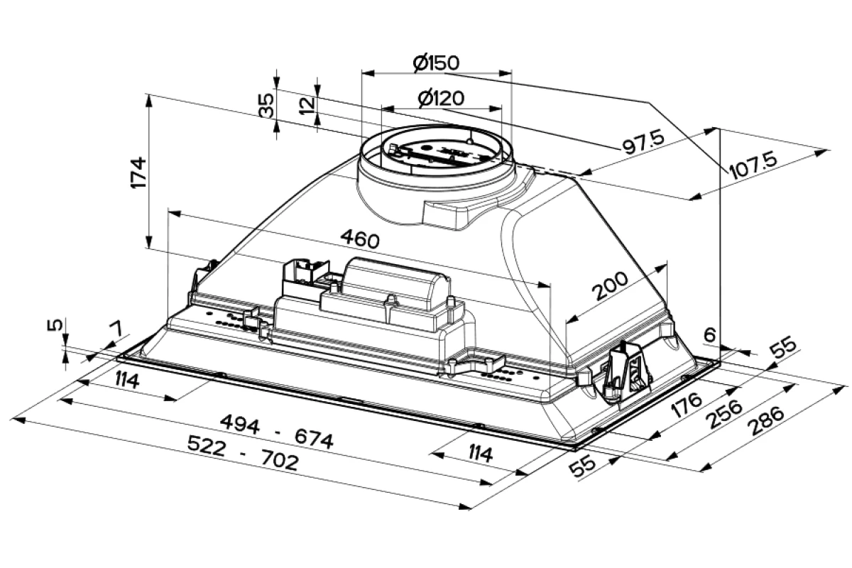 Вытяжка Faber встраиваемая INKA SMART C LG A70