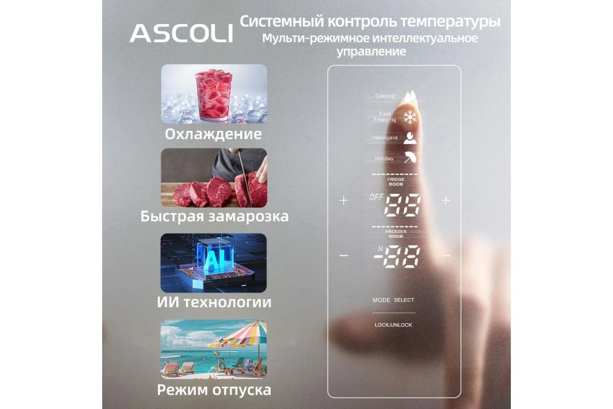 Холодильник Ascoli ADRFS345WE
