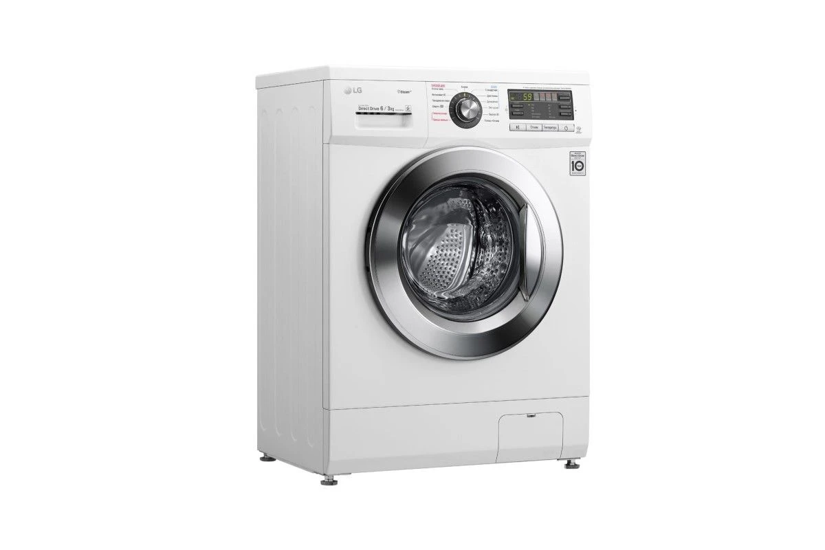 Узкая стиральная машина с сушкой LG F1296CDS3
