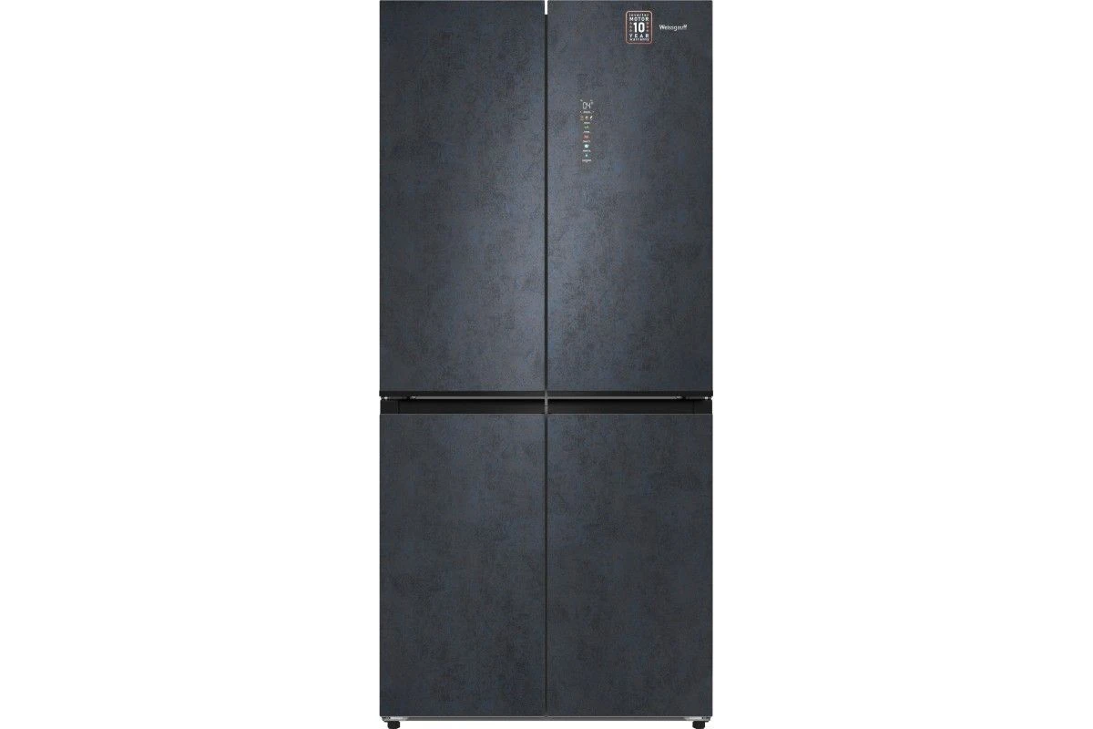 Отдельностоящий холодильник с инвертором Weissgauff WCD 450 Rock Glass NoFrost Inverter