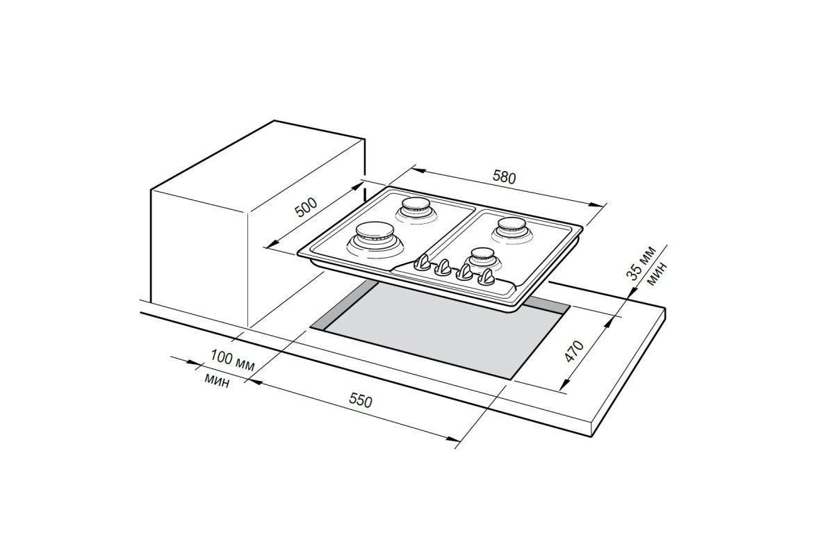 Газовая варочная панель DeLonghi SLF 460 LX RUS