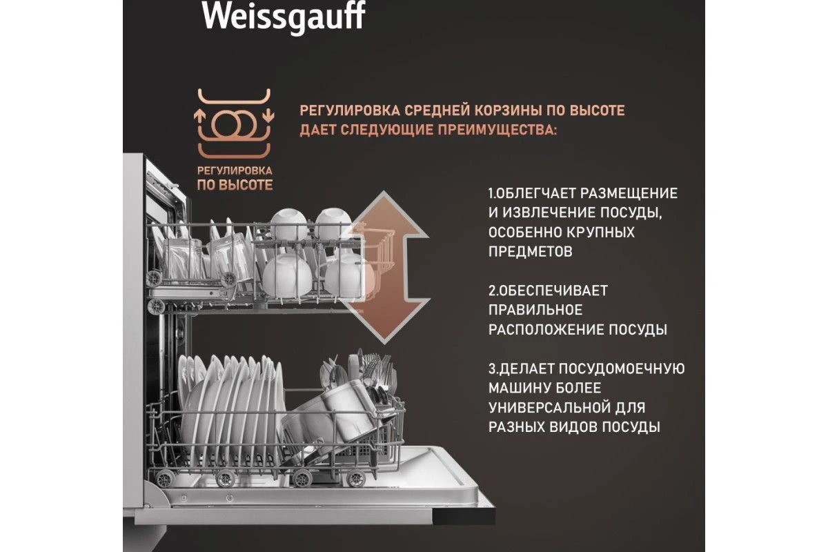 Встраиваемая посудомоечная машина Weissgauff BDW 6036 D AutoOpen