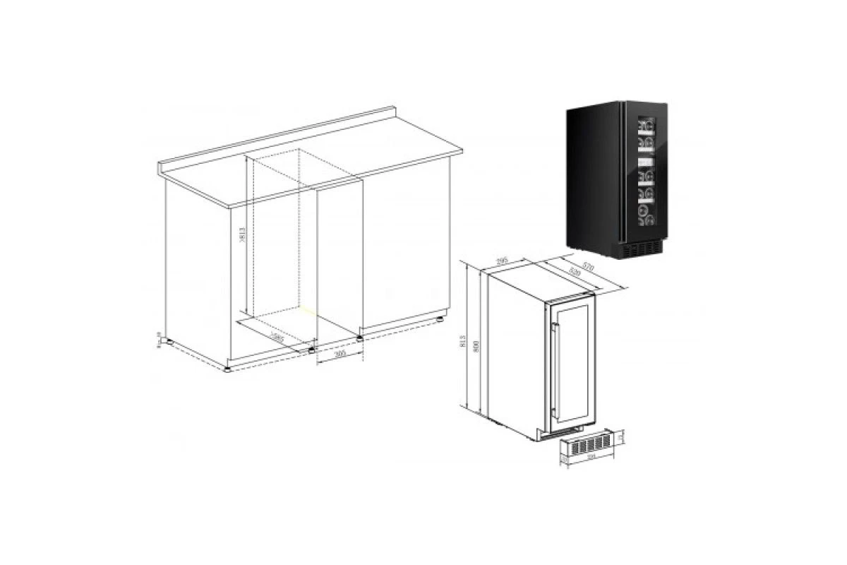 Винный шкаф Temptech STX30DRB