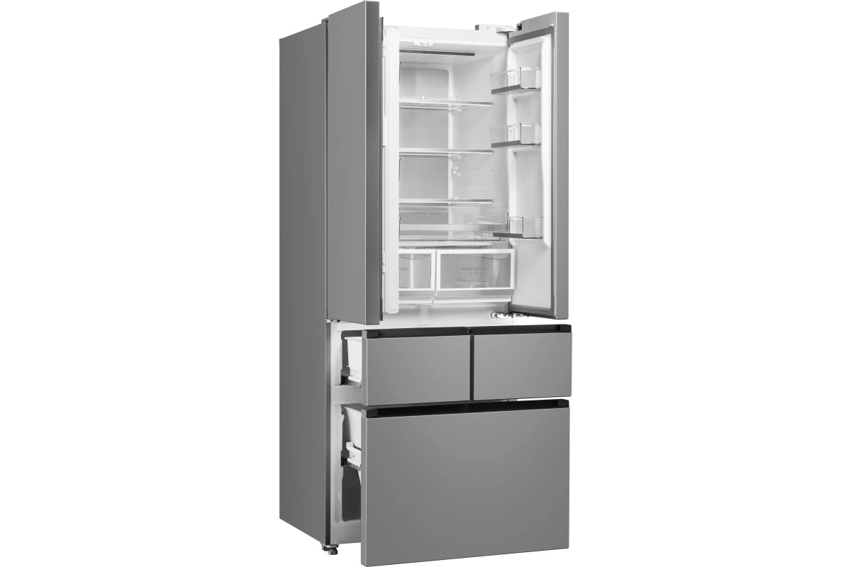 Отдельностоящий холодильник Weissgauff WFD 450 Built-in Inverter NoFrost Inox