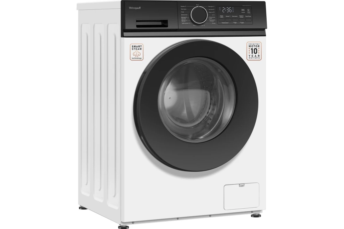 Стиральная машина с инвертором и паром Weissgauff WM 601411 Inverter Steam