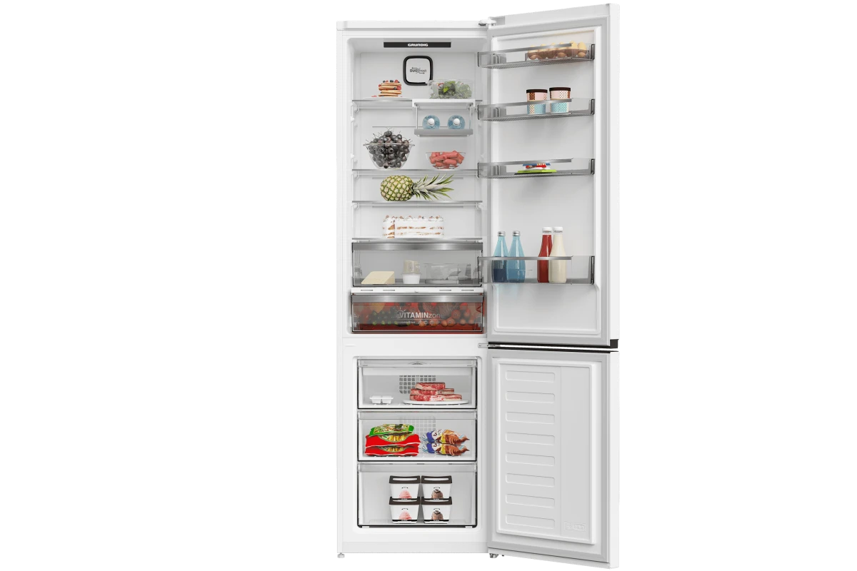 Холодильник с нижней морозильной камерой Grundig GKPN66930FW