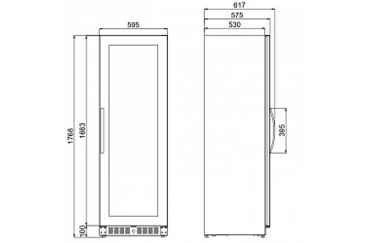 Винный шкаф Dometic E115FG VinoView Elegance