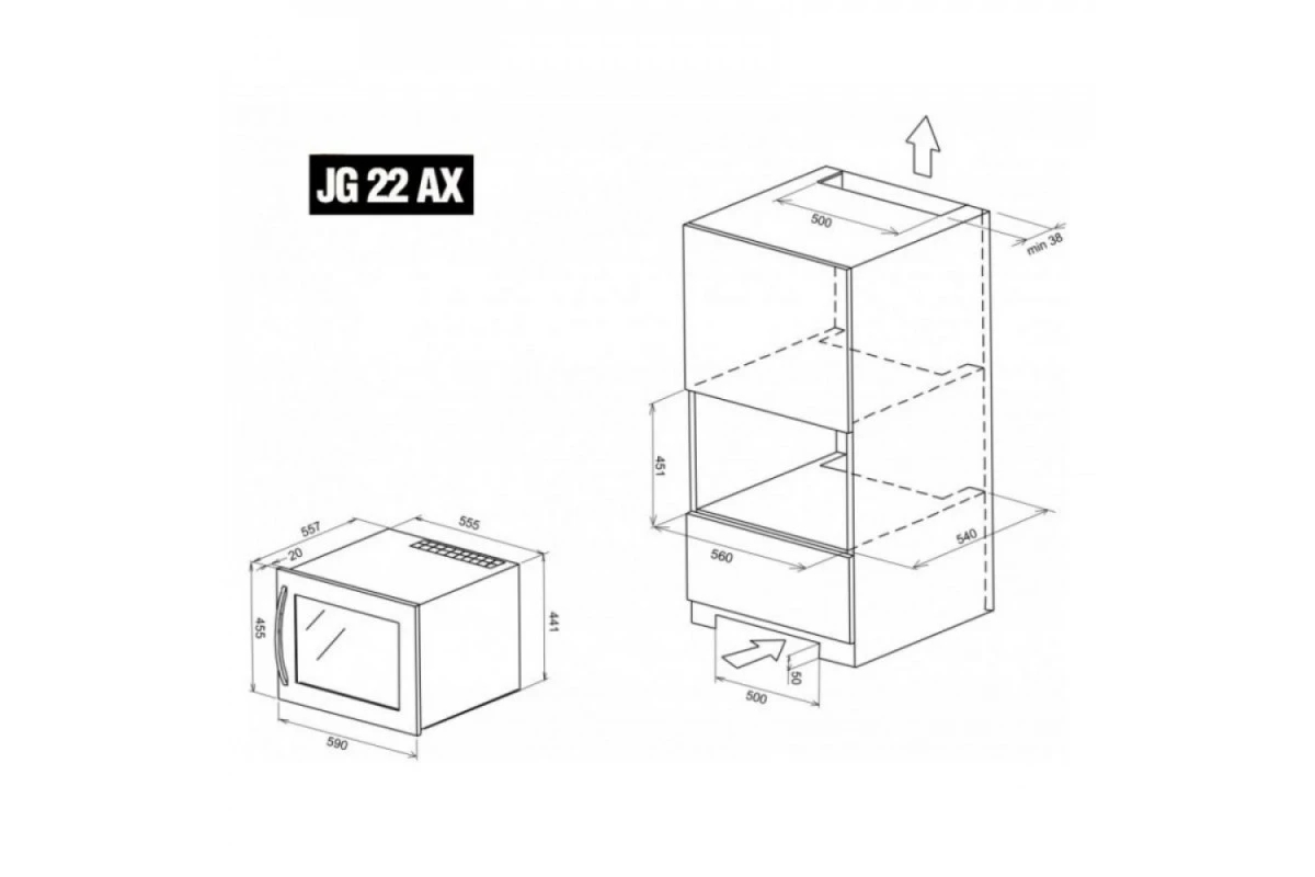Винный шкаф IP Industrie JG 22 AX
