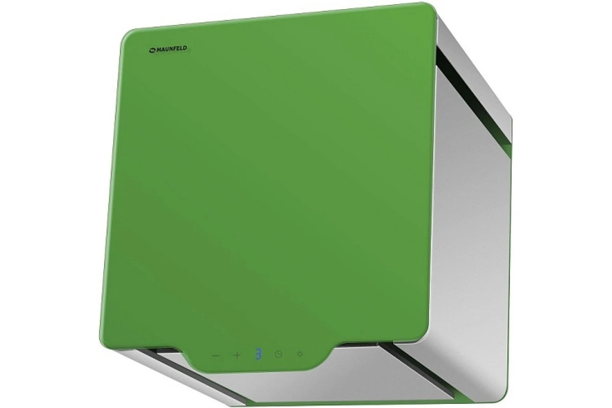 Вытяжка Maunfeld BOX QUADRO 40 нержавейка/зелёное стекло