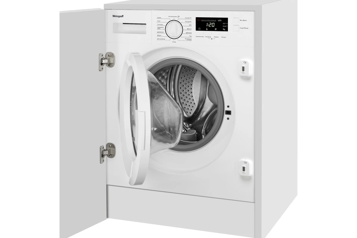 Встраиваемая стиральная машина с инвертором и паром Weissgauff WMI 6147 Inverter Steam