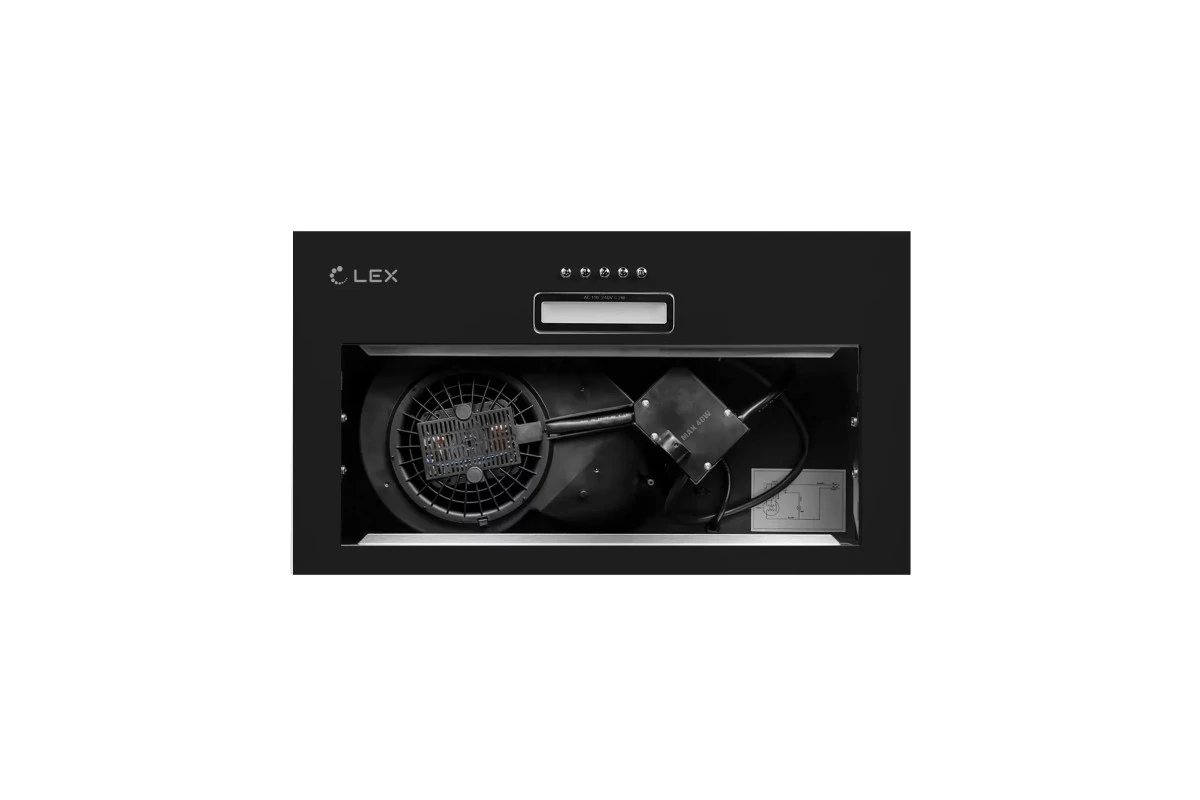 Вытяжка кухонная встраиваемая LEX GS BLOC LIGHT 600 BLACK