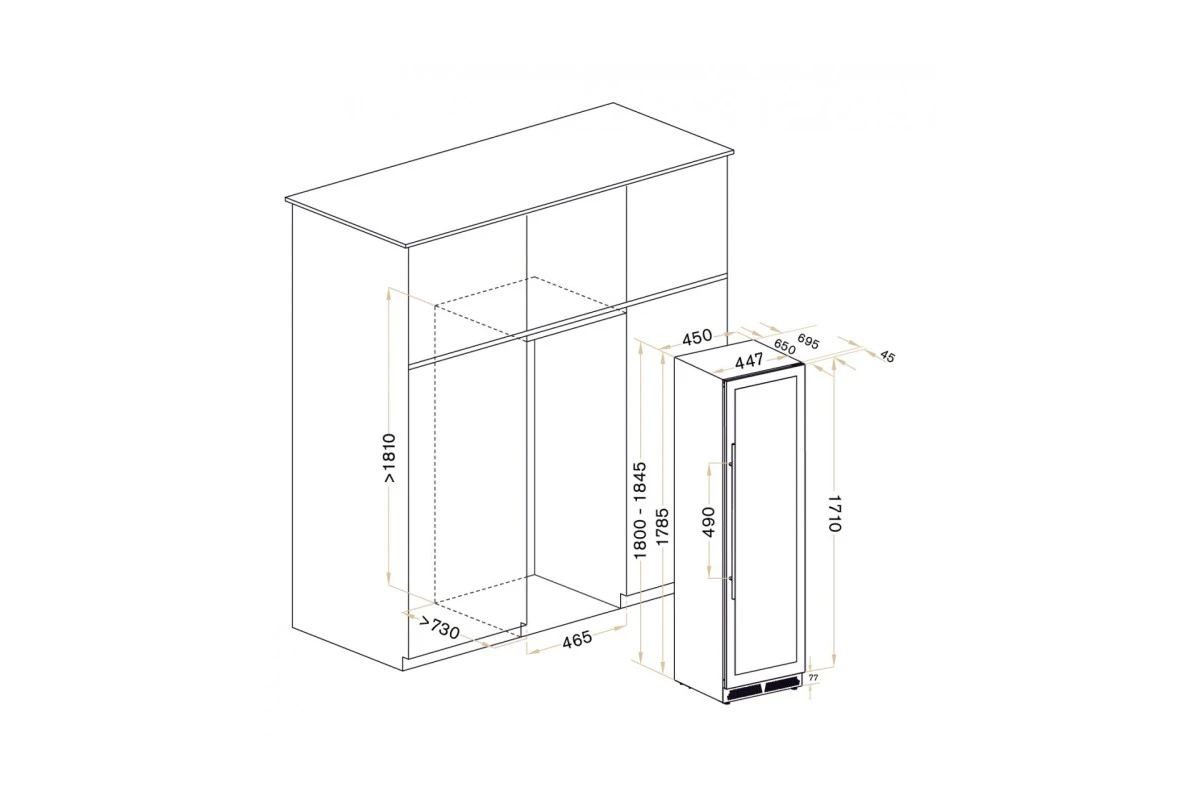 Винный шкаф Meyvel MV106-KST2 (Slim)