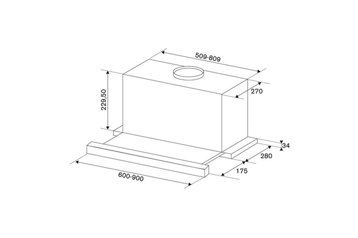 Встраиваемая вытяжка Bertazzoni KTE60MOD1C стальная