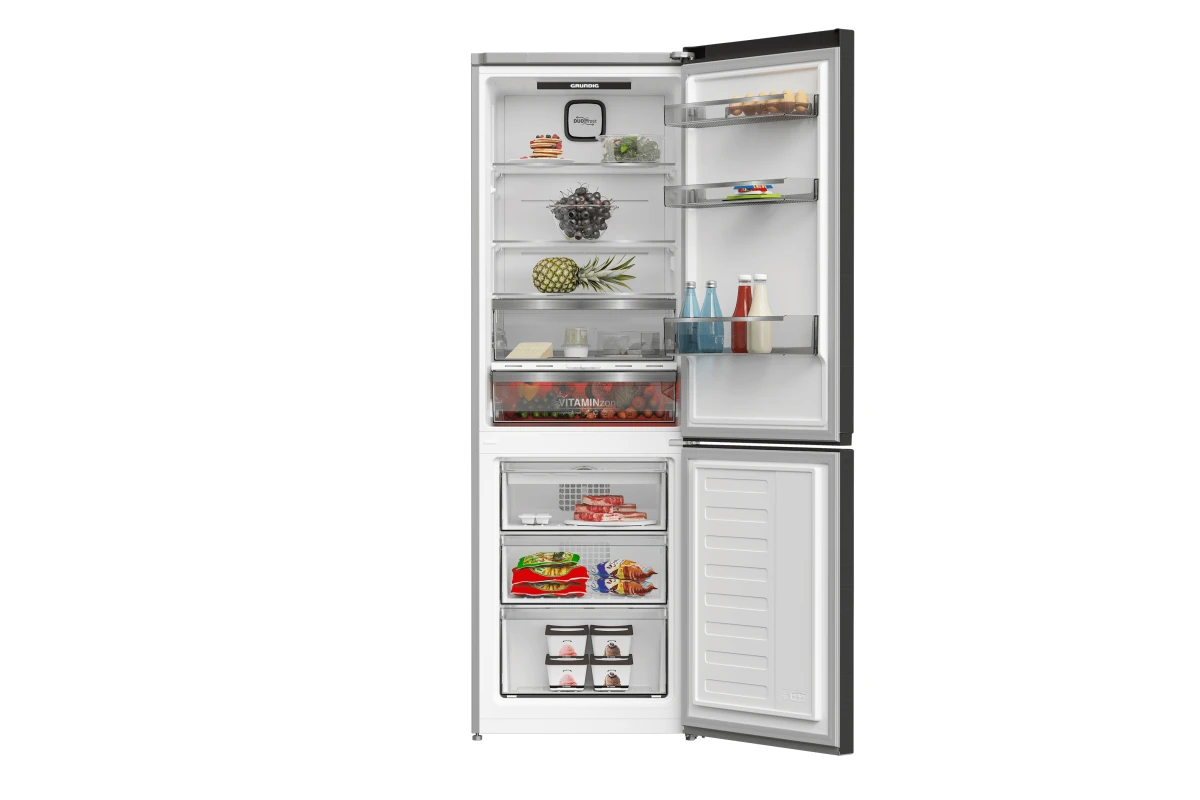 Холодильник с нижней морозильной камерой Grundig GKPN66830FXD