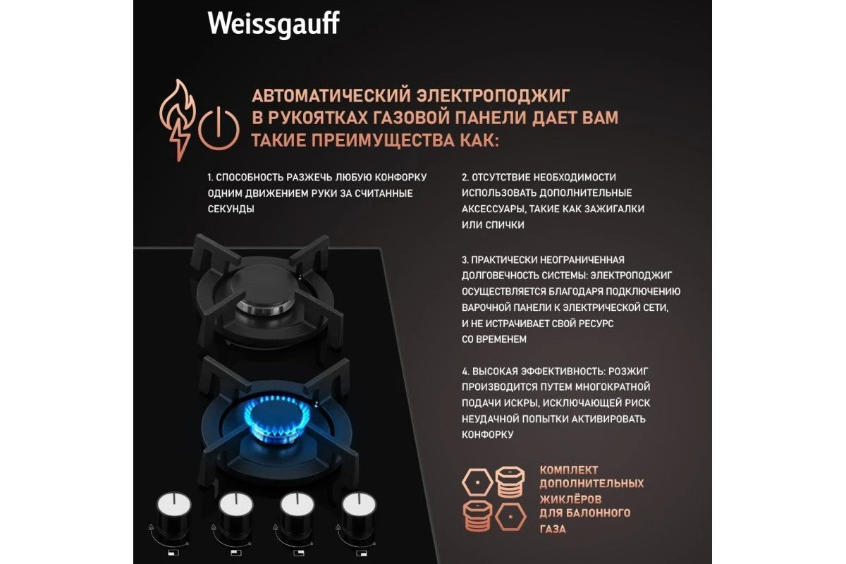 Варочная панель Weissgauff HG 640 BGV