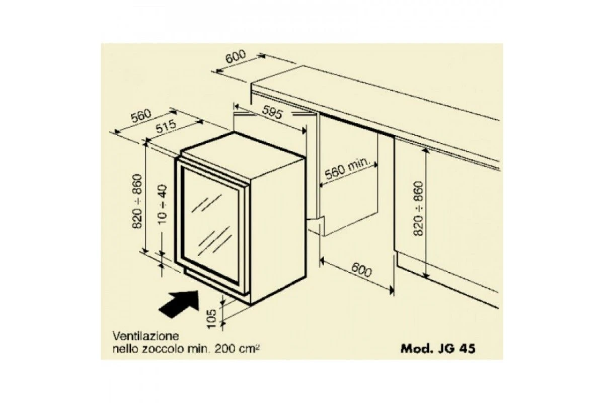 Винный шкаф IP Industrie JG 45-6 AD X