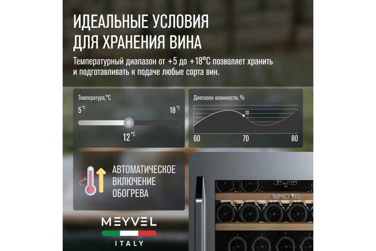 Винный шкаф Meyvel MV22-KSB1