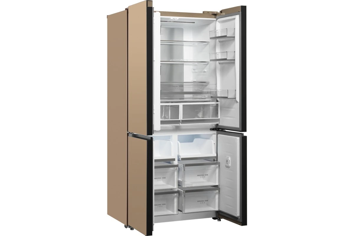 Отдельностоящий холодильник с инвертором Weissgauff WCD 510 Built-in Inverter NoFrost Сhampagne Glass