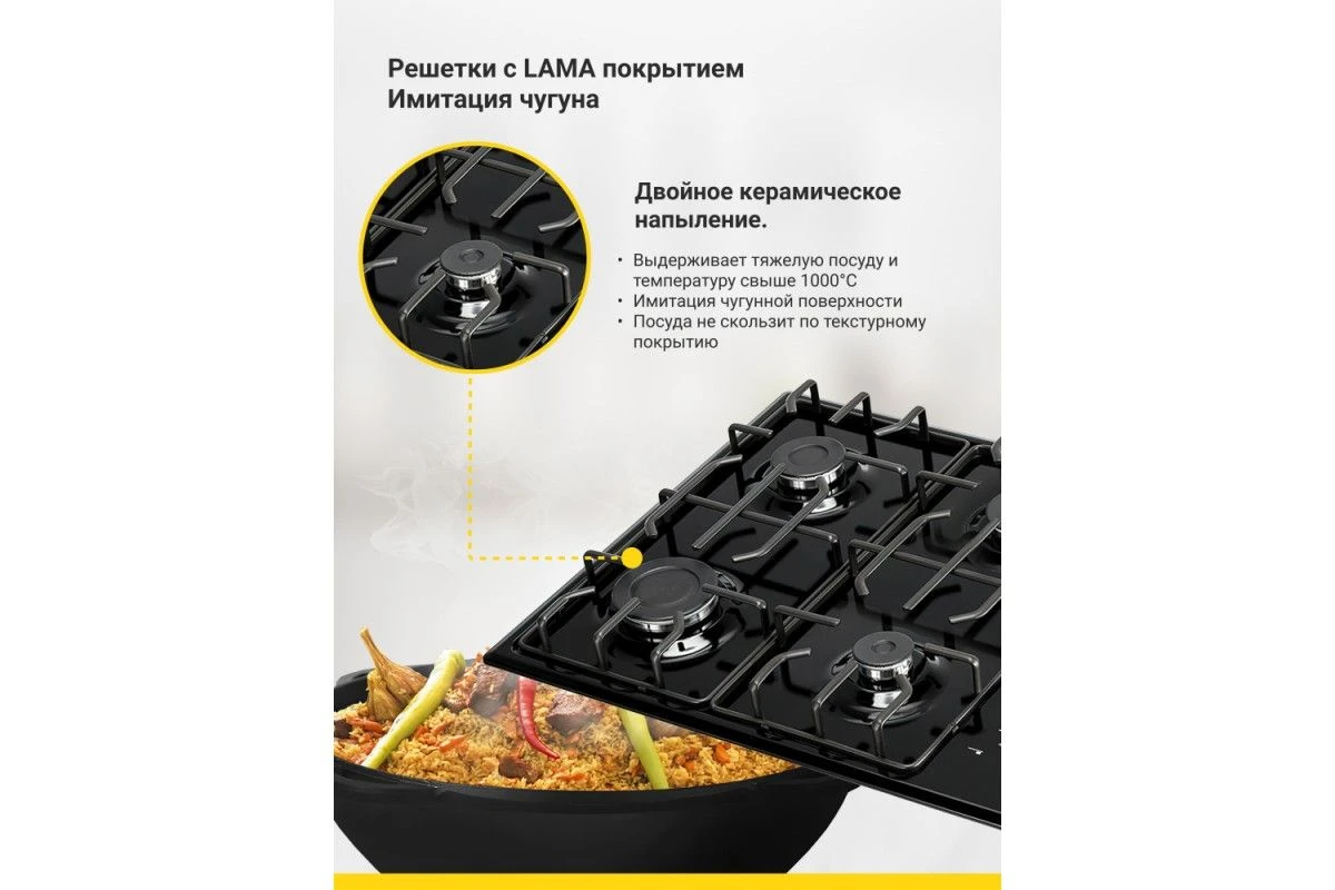 Газовая варочная панель Simfer H60Q40B511